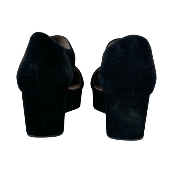 MARNI Black Suede Leather Ankle Strap Flatform Flat Platform Mary Jane Shoes - Picture 6 of 10